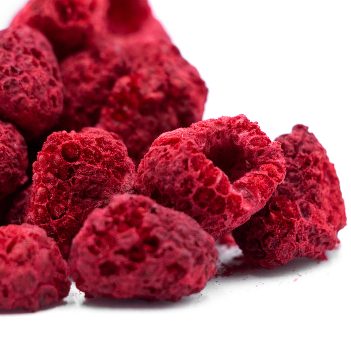 GEFRIERGETROCKNETE HIMBEEREN, 10 g ganze getrocknete Himbeeren