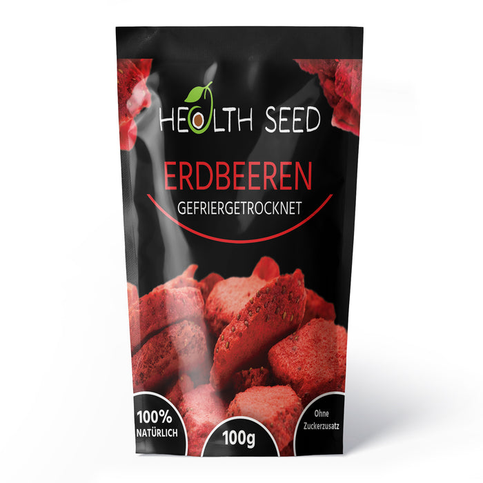 GEFRIERGETROCKNETE ERDBEEREN, 100g Früchte in Scheiben Erdbeerchips