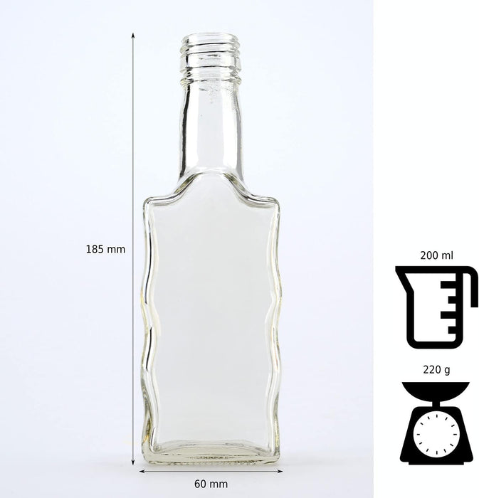 Set mit 50 Flaschen 500ml, Leere Glasflaschen, Wellenförmige Flaschen, Glasflaschen Zum Befüllen, eleganter und moderner Look von Glasflaschen, Hochwertiges Glas