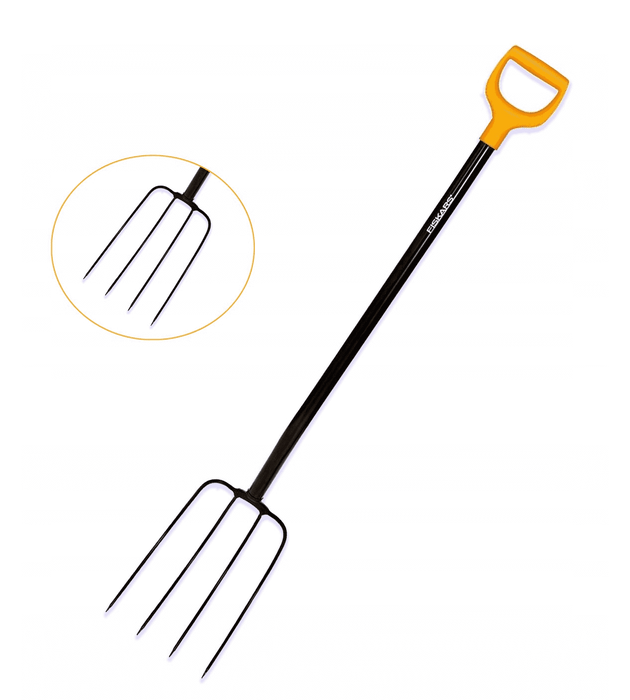 Fiskars steel spade fork, pitchfork, digging fork