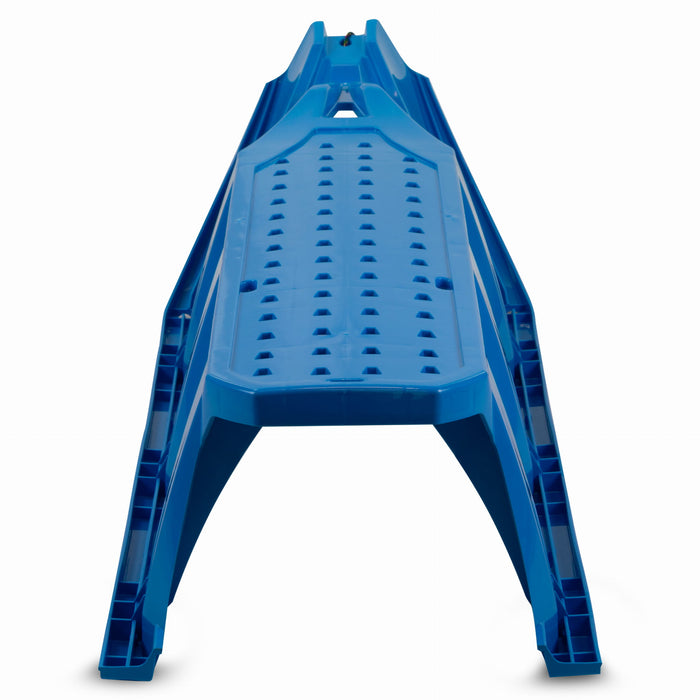 Kinderschlitten 2-Sitzer, TATRA DUO, mit Zugseil Metallkufen, Blau