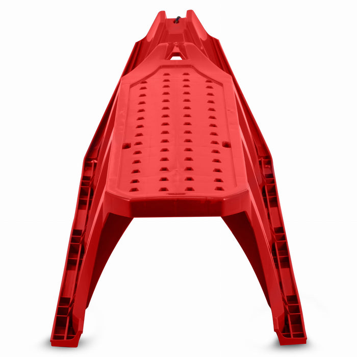 Kinderschlitten 2-Sitzer, TATRA DUO, mit Zugseil Metallkufen, Rot