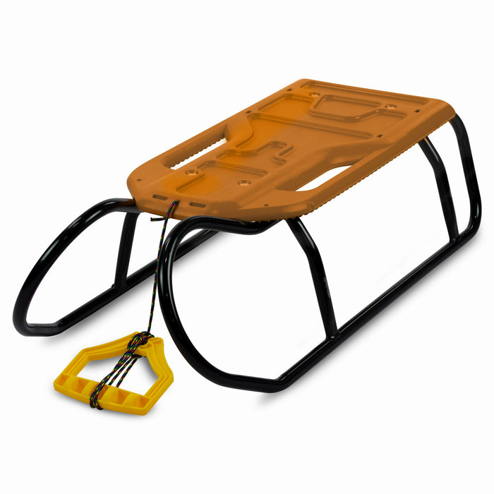 Children's slide with backrest, toboggan slide, metal, Little Beetle, Orange