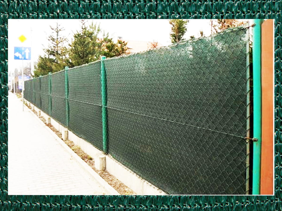 Schattiernetz 90%, Sonnenschutz Netz Sichtschutz, Dunkelgrün, 5-100m lang