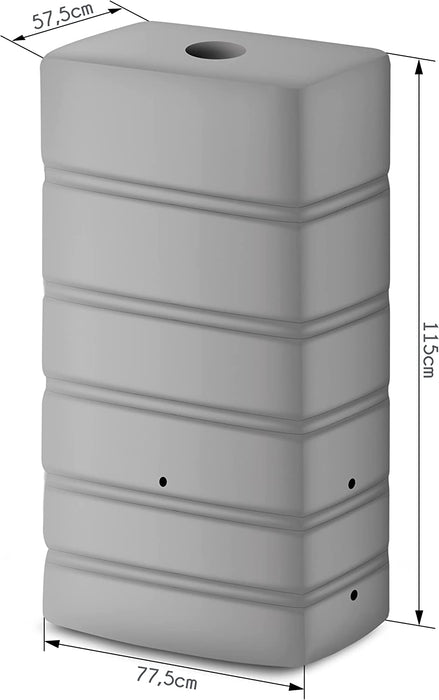 Regenwassertank, Regenwasserbehälter Modern Can, Regentonne, Anthrazit 450L
