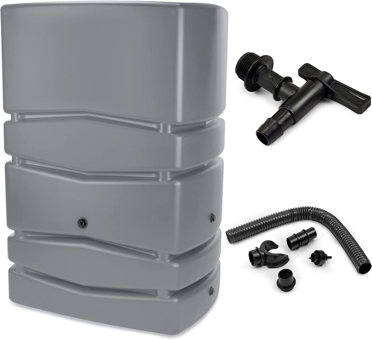 Rainwater tank, rainwater tank Modern Can, rain barrel, gray 350L