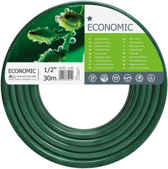 Garden hose, water hose 3-ply, 3/4 "- 20m, green