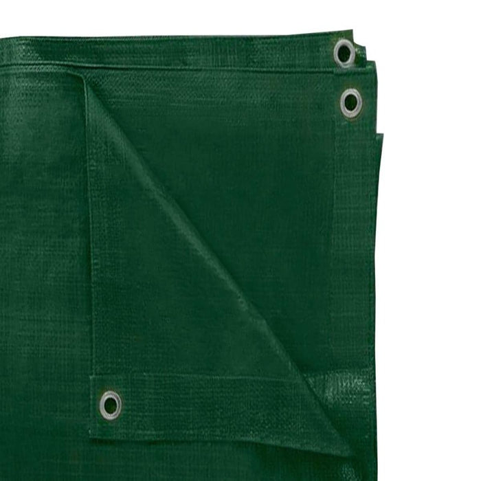 Bâche de protection, bâche d'extérieur, bâche tissu + oeillets métal 6x12 m- 90 g/m² vert