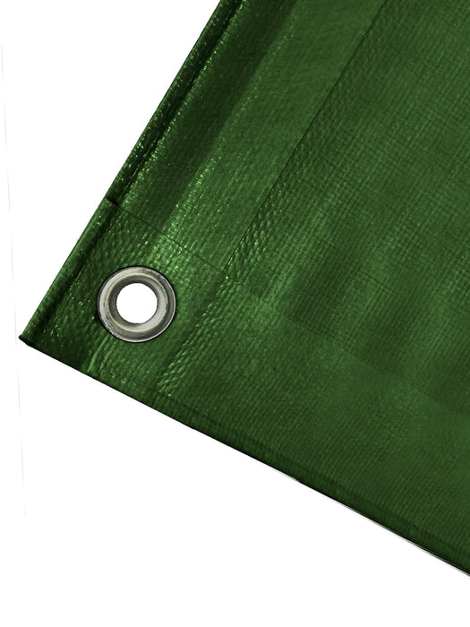 Bâche, bâche polyester avec oeillets métalliques 8x10m - 90 g/m² vert