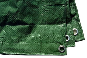 Tarpaulin fabric tarpaulin + metal eyelets 4x6m- 90 g/m² green