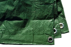 Bâche bâche tissu + oeillets métal 3x5m- 90 g/m² vert