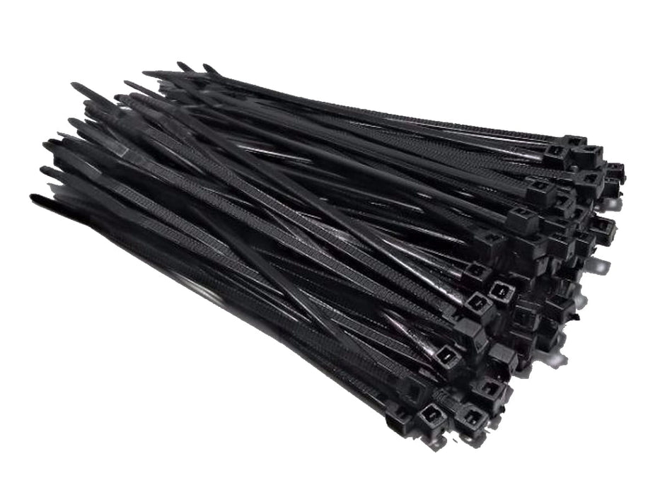 Black self-locking plastic straps 55 cm black - 100 pieces