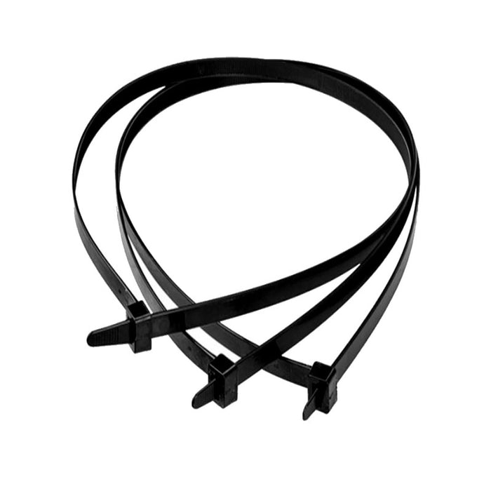 Black self-locking plastic straps 55 cm black - 100 pieces