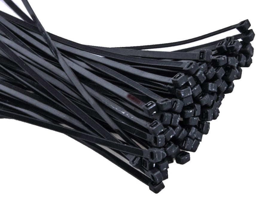 Sangles plastiques autobloquantes noires 35 cm noir - 100 pièces
