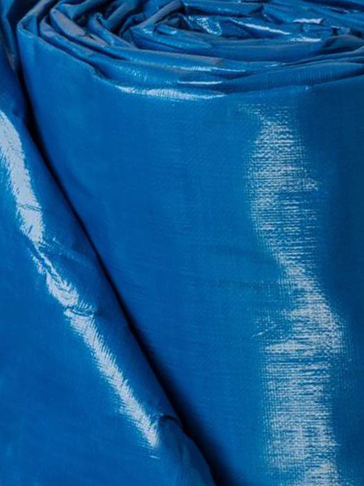 Tarpaulin fabric tarpaulin + metal eyelets 5x8 m- 70 g/m² blue