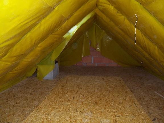 Vapor Barrier Foil, PE Foil, Roof Insulation, 2mx50m, Yellow