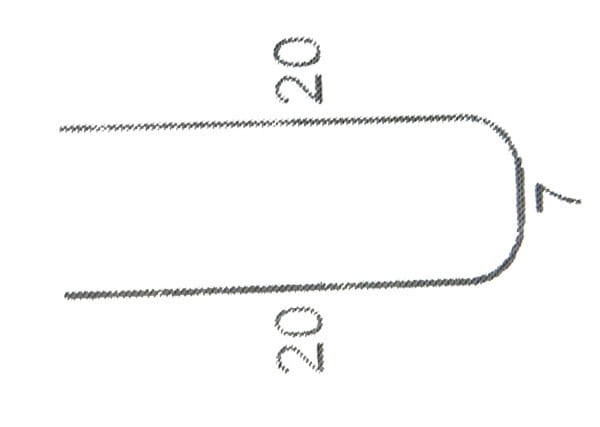 Ancrage au sol, broches en acier pour ancrage géogrille Ø 8 mm, 20x7x20 cm - 10 pièces