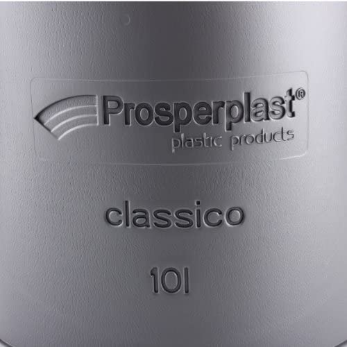 Prosperplast Watering Can Plastic Oval Silver 10 L Classic watering plants 