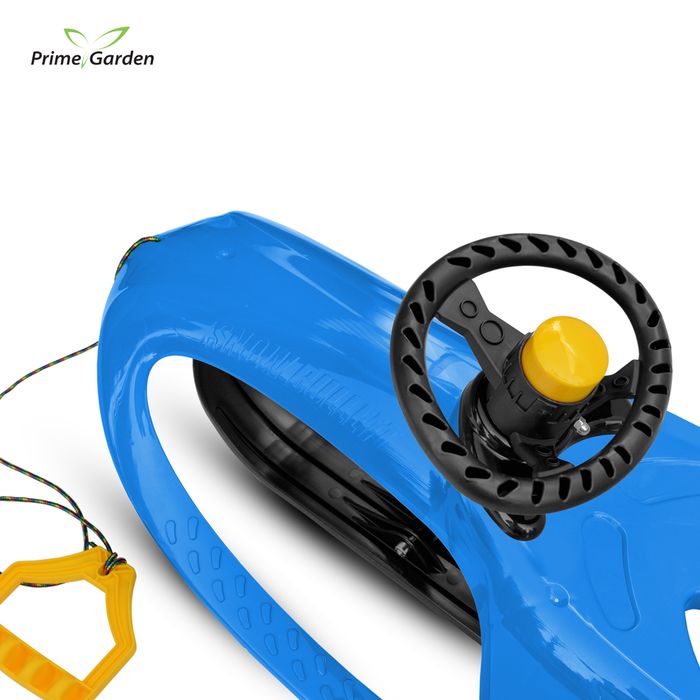 PRIMEGARDEN® MOTOSLITTA Con Volante children's sled with steering wheel (BLUE)
