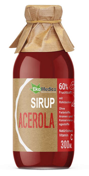 Acerola Sirup, Frucht-Sirup, Nahrungsergänzungsmittel, 300 ml
